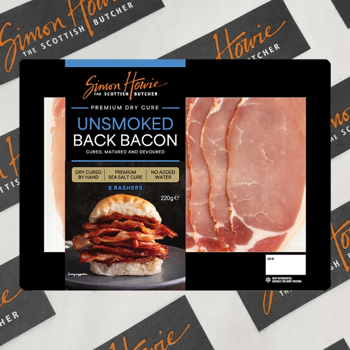 220g Dry Cure Unsmoked Back Bacon