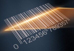 Barcode with laser strip