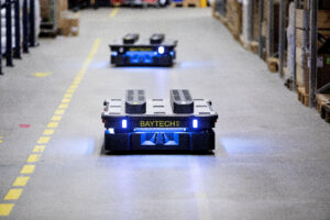 Two MiR autonomous mobile robots