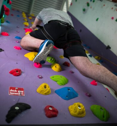 Climbing wall at Brechin Community Campus