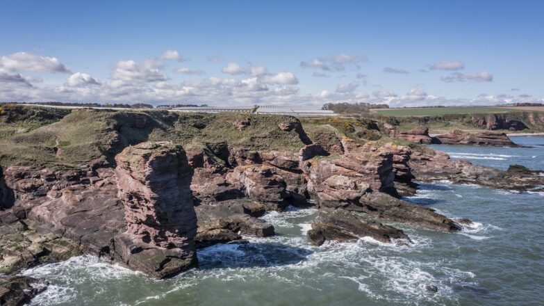 Arbroath Seaton Cliffs, Angus, Scotland