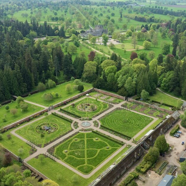 Glamis Castle gardens