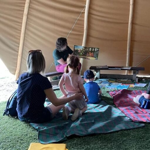 Storytelling in the Tipi at Murton Farm & Nature Reserve, Forfar