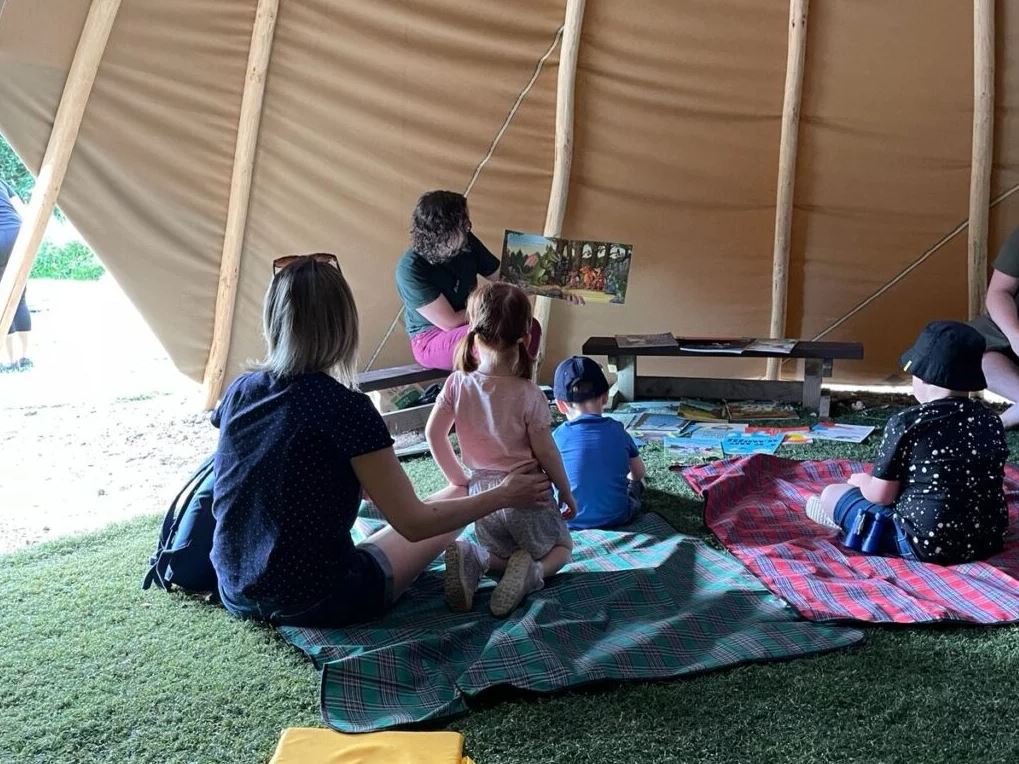 Storytelling in the Tipi at Murton Farm & Nature Reserve, Forfar