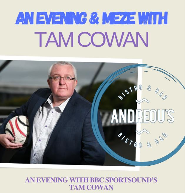 An Evening & Meze with Tam Cowan at Andreou's Bistro, Arbroath