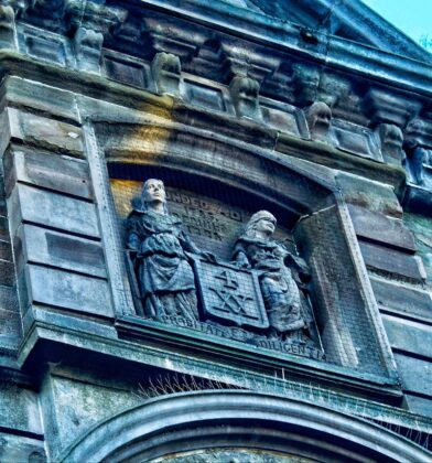Detail on exterior of Arbroath Courthouse