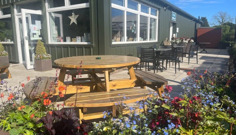 Outdoor cafe at Ashbrook Nursery, Arbroath